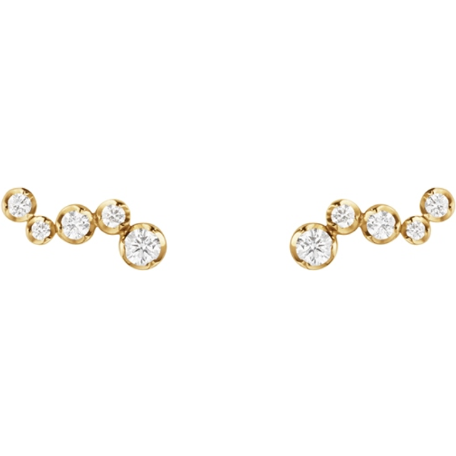 Georg Jensen Signatur Diamond 1652D 18 kt. guld øreringe med brillanter 0,18ct