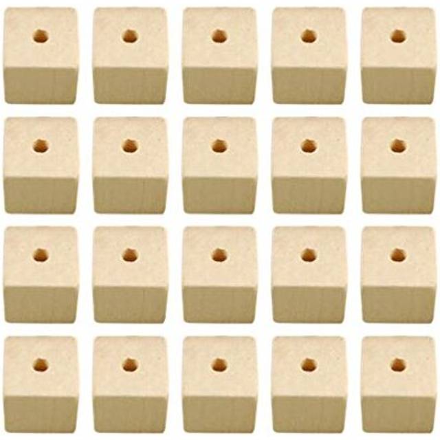 100pcs Wooden Square Beads Natural Blank Wood Cubes with Holes for Jewelry Necklace Creations, Crafts and DIY ProjectsÃ¯Â¼Ë12*12MMÃ¯Â¼â°