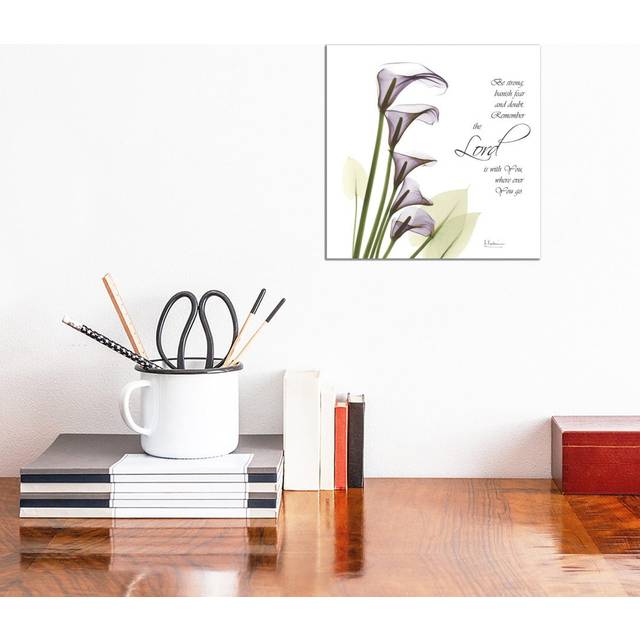 Calla Lilies Remember - Wrapped Canvas Painting (30.48cm H x 30.48cm W x 1.91cm D)