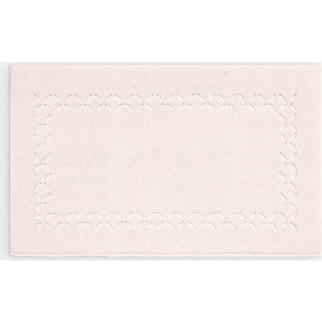 Yves Delorme Poudre Nature Floral-embroidery Organic-cotton Bathmat 55cm X 90cm Bath Mat - POUDRE
