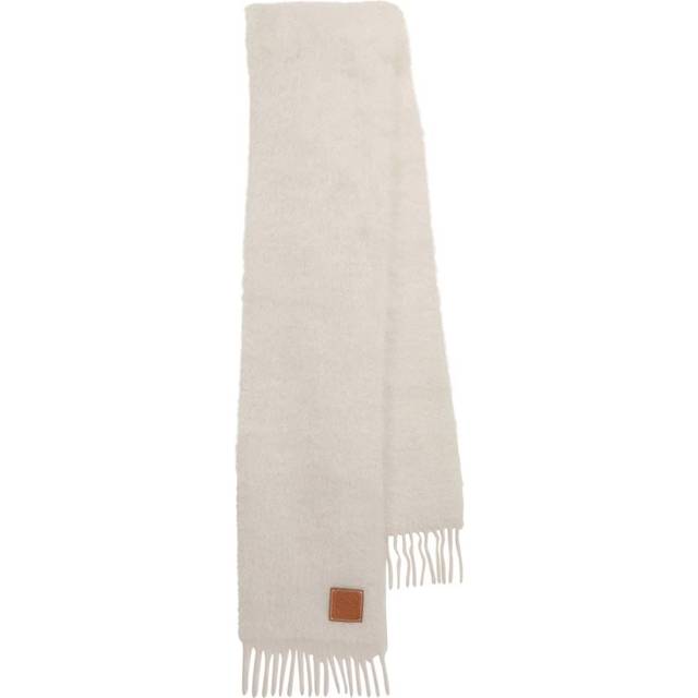 Loewe Mohair and wool-blend scarf - white (One Size)
