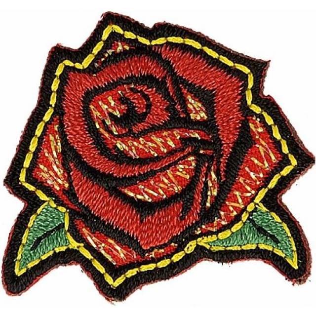 Stephanoise Rose Iron On Patch Motif