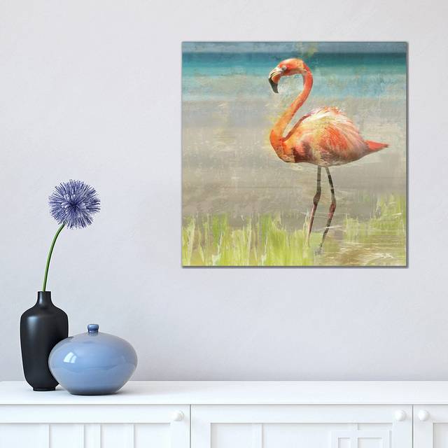 Flamingo Fancy II (45.72cm H x 45.72cm W x 3.81cm D)