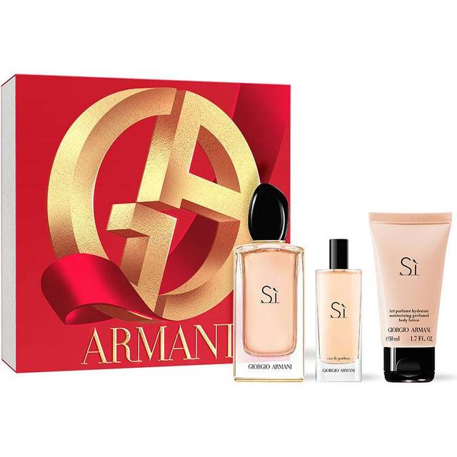 Giorgio Armani Si Gift Set 100ml Eau De Parfum + 50ml Body Lotion + 15ml Eau De Parfum