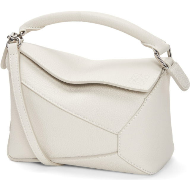 Loewe Puzzle Mini leather shoulder bag - white (One Size)