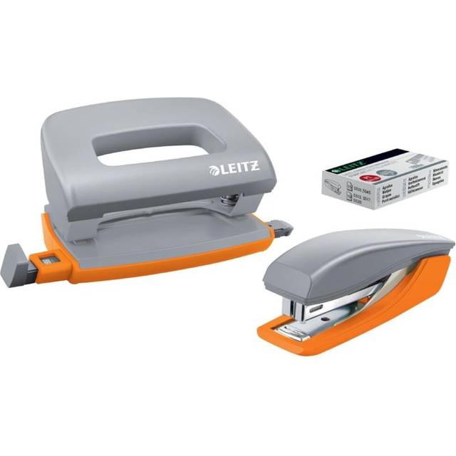 Mini Stapler & Hole Punch Set, Staple or Punch up to 10 sheets, Includes Staples, Urban Chic Range, Grey, 55996088