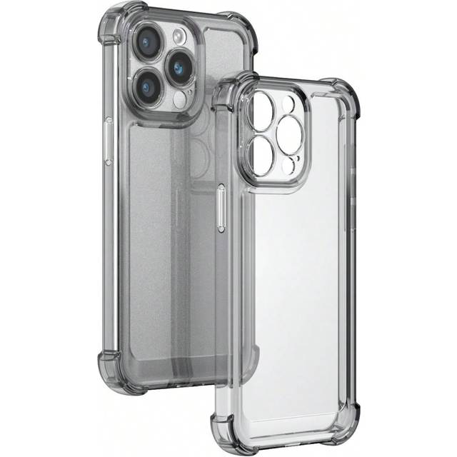 Apple Luxury Fyrhörn Stötdämpande Kristall Transparent Telefonfodral Kompatibel med IPhone 15, 14, 13, 12, 11, 7, 8 SE2020 X XR XSMAX PLUS PRO PROMAX - Svart och Vitt (Multi-size)