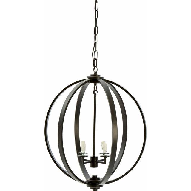 Santos 4-Light Globe Chandelier - Black (60cm H X 53cm W X 53cm D)