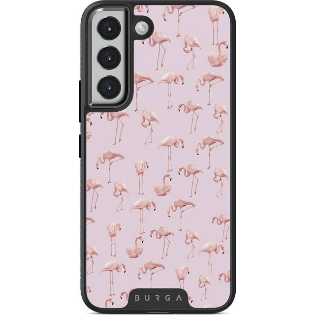Nostalgic Pink - Flamingos Samsung Galaxy S22 Plus Case, Elite Dark / Gunmetal