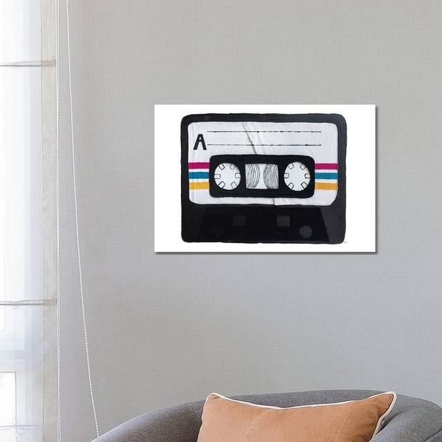 Casette Tape by Kelly Lottahall - Wrapped Canvas Graphic Art (45.72cm H x 66.04cm W x 3.81cm D)