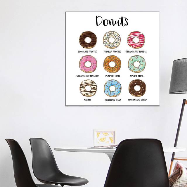 Donut Chart by Amanda Murray - Wrapped Canvas Graphic Art (93.98 cm H x 93.98 cm W x 3.175 cm D)