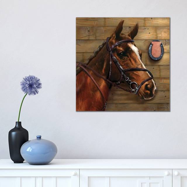 A Portrait of Fella by Giordano Studios - Wrapped Canvas Graphic Art (45.72cm H x 45.72cm W x 1.91cm D)