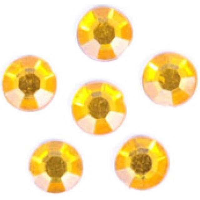 Trimits Round Stick On Diamantes Gold