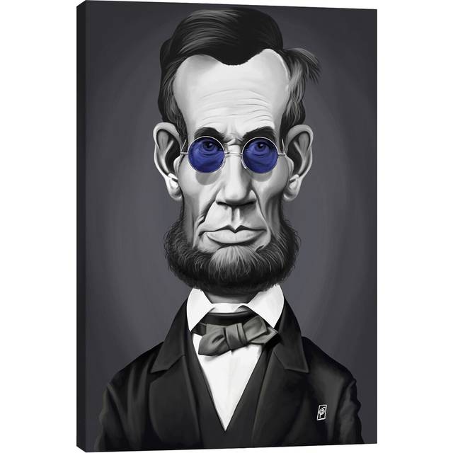 &#39;Abraham Lincoln (Steampunk Glasses)&#39; Graphic Art on Wrapped Canvas (66.04cm H x 45.72cm W x 1.91cm D)