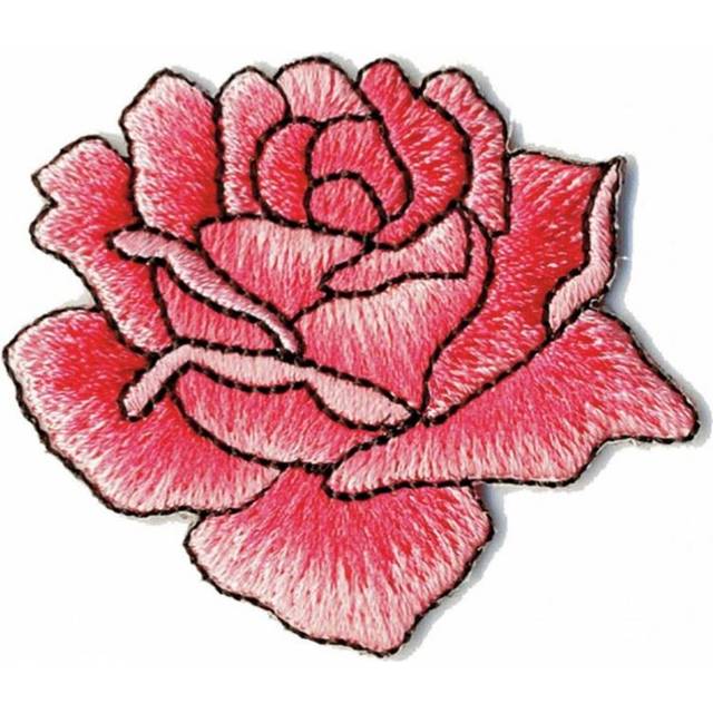 Stephanoise Rose Iron On Patch Motif