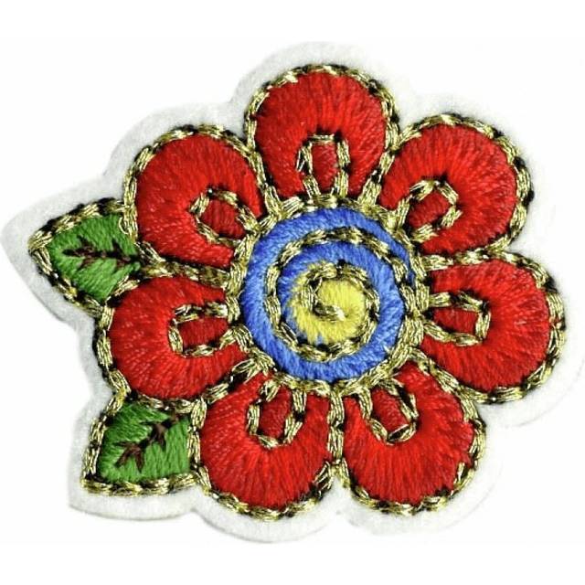 Stephanoise Flower Iron On Patch Motif
