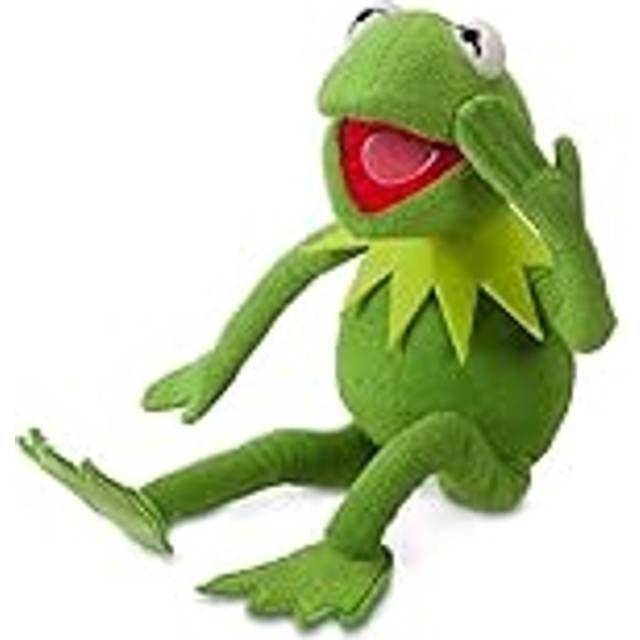Disney Store officiell Kermit medium mjuk leksak för barn, gosig karaktär med luddig textur och broderade detaljer, Disney Plushy lämplig för alla åldrar.
