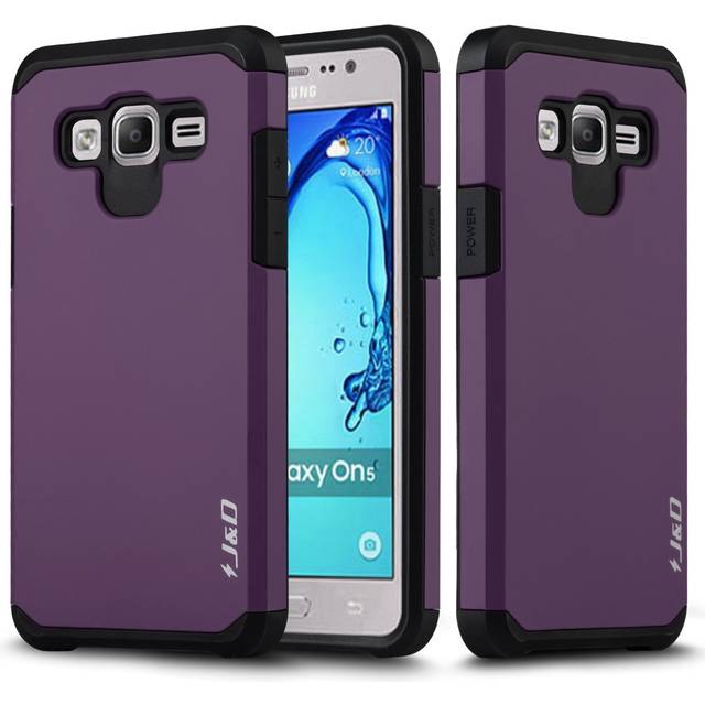 J&D Case Compatible for Galaxy On5 Case  Heavy Duty Dual Layer Hybrid