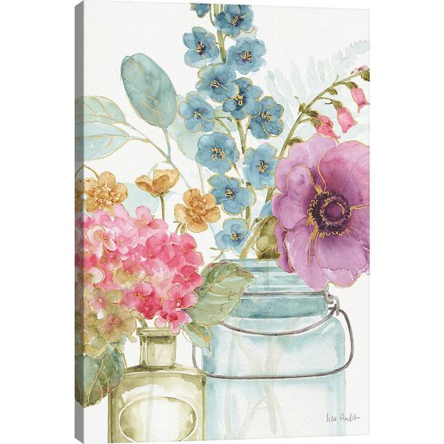 'Rainbow Seeds Flowers Viii' by Randy Hibberd - Wrapped Canvas Graphic Art Print (66.04 cm H x 45.72 cm W x 1.91 cm D)