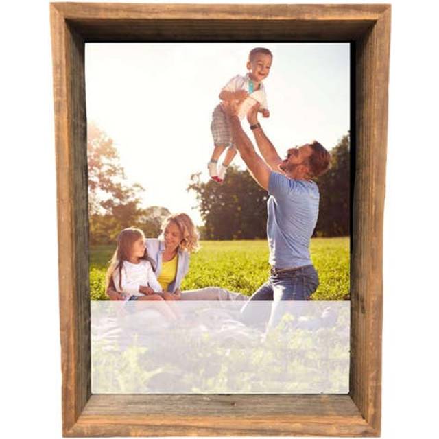 "16"""""""" X 20"""""""" Rustic Gray Wood Shadow Box Frame"