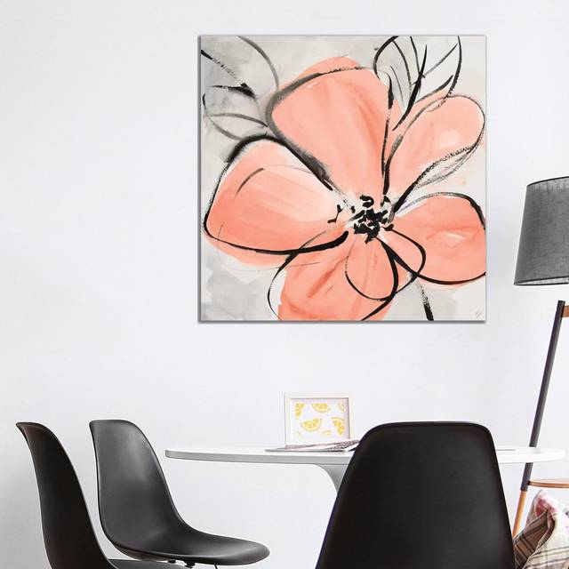 Cafe Rose Iii - Wrapped Canvas Painting (93.98 cm H x 93.98 cm W x 3.175 cm D)