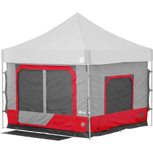 E-Z UP Camping Cube 6.4, Converts 10' Straight Leg Canopy into Camping Tent, Royal Blue (Canopy/Shelter NOT included)
