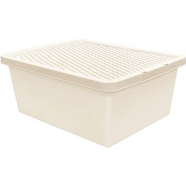 Plastic Storage Box 10 Litres - Cream by Thumbs Up Bury