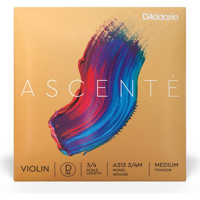 DAddario Ascent&#xE9; Violin D String 3/4 Size Medium