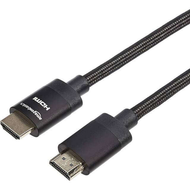 Amazon basics premium-certified braided hdmi cable supports ethernet 3d 4k hdr