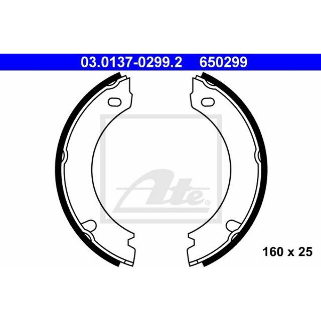 Bromsbackar, sats, parkeringsbroms ATE 03.0137-0299.2