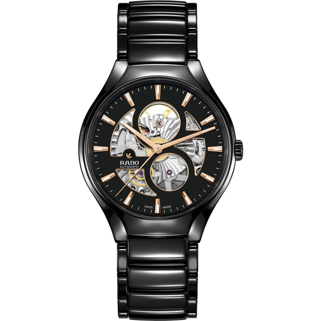 Rado True Round 40mm High-Tech Ceramic Skeleton Automatic Watch