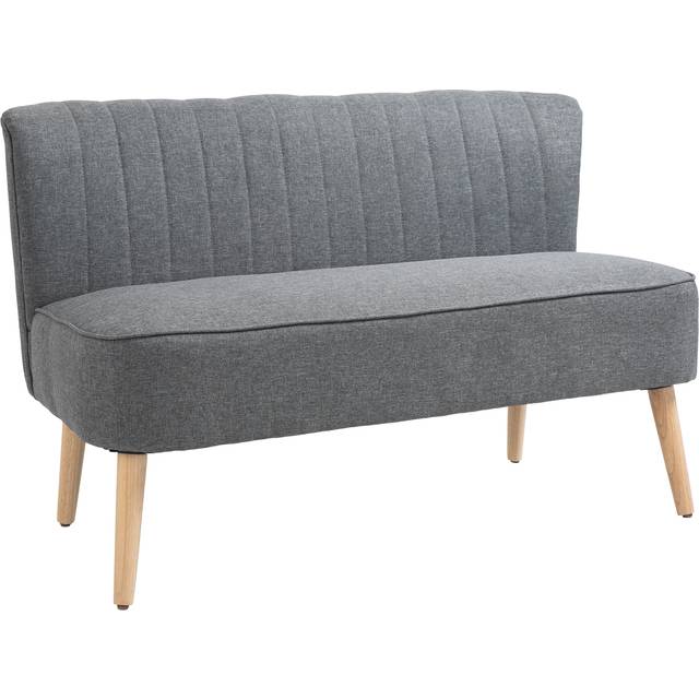 Loungesoffa 2-sits Ljusgrå Tyg 117 x 56,5 x 77 cm