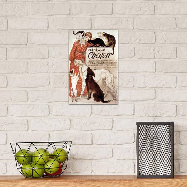 French Veterinary Clinic. by Theophile Alexandre Steinlen - Wrapped Canvas Graphic Art Print (20.32 cm H x 30.48 cm W)