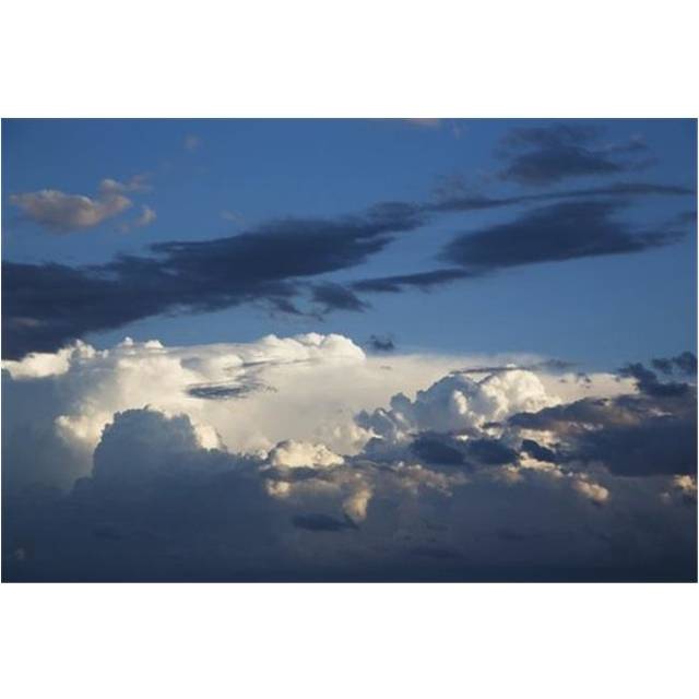 White & Dark Clouds in a Blue Sky - Kings Beach Queensland Australia Poster Print by John Short, 19 x 12