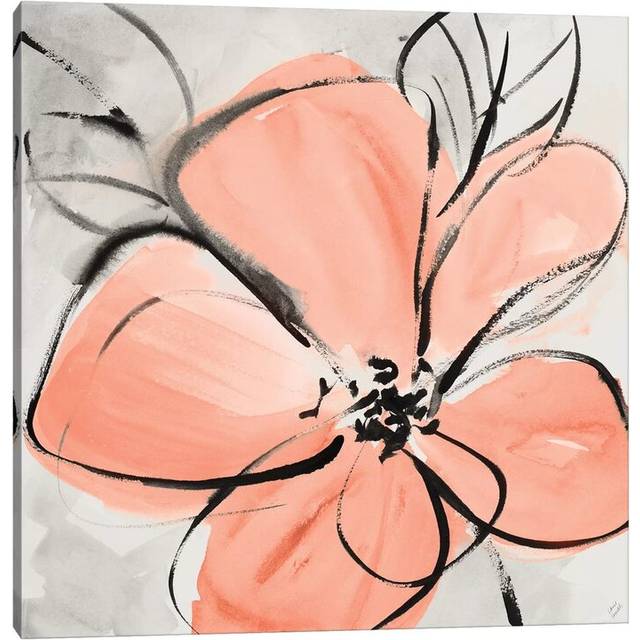 Cafe Rose Iii - Wrapped Canvas Painting (45.72 cm H x 45.72 cm W x 1.91 cm D)