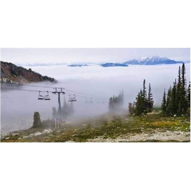 British Columbia Chairlift on Whistler Mountain Poster Print by Matt Freedman - 26 x 13 in.