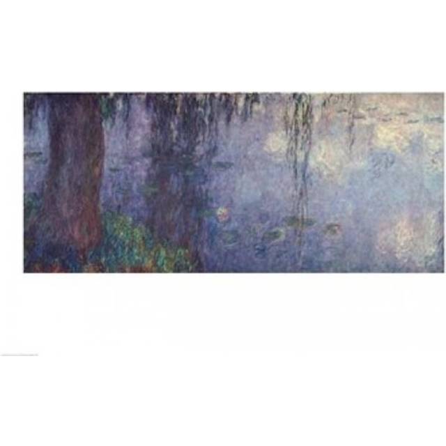 Waterlilies Morning with Weeping Willows Detail of The Left Section 1914-18 Poster Print by Claude Monet - 24 x 18 in.
