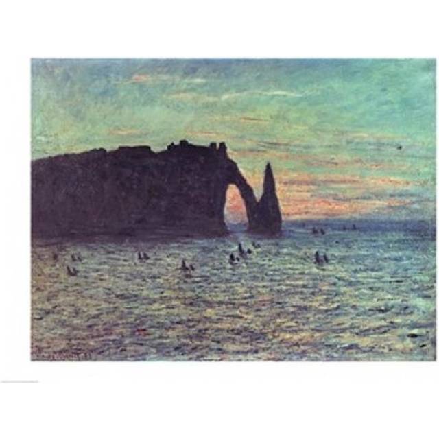 The Hollow Needle at Etretat 1883 Poster Print by Claude Monet - 24 x 18 in.