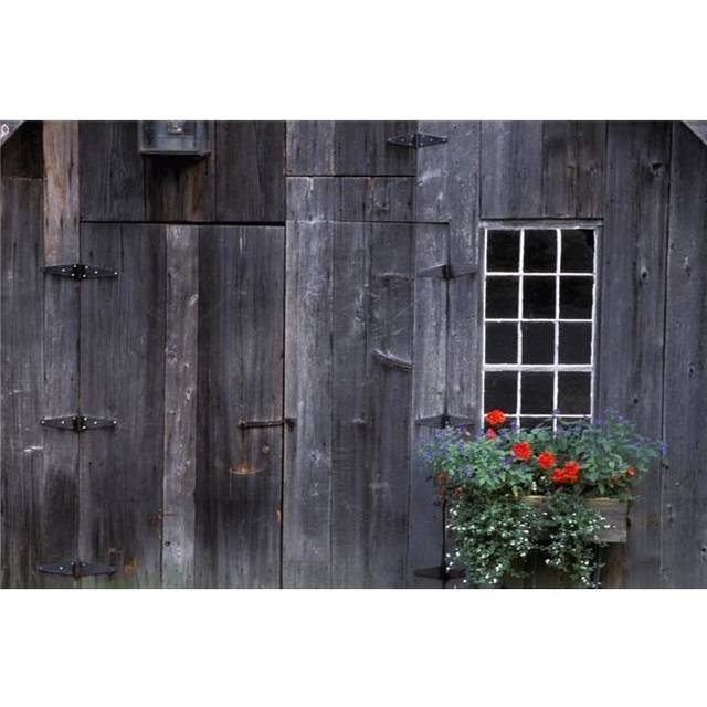 Wooden Building & Window Box Poster Print by David Chapman, 17 x 11