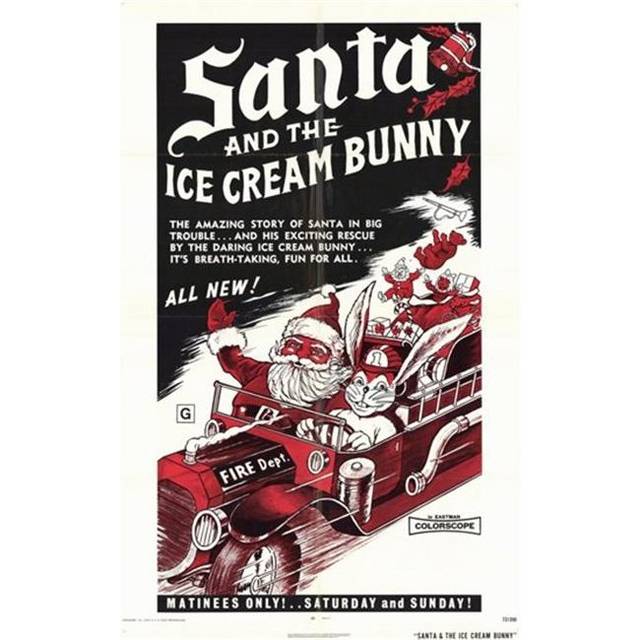 Santa & the Ice Cream Bunny Movie Poster - 11 x 17 in.