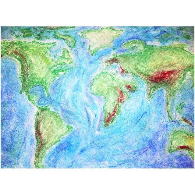 A Colorful Hand Drawn Map Poster Print by Don Hammond, 16 x 12