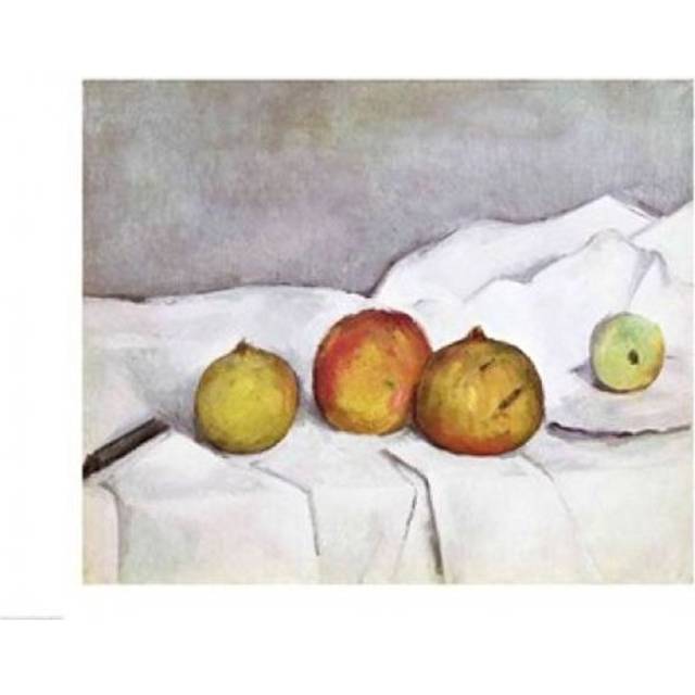 Fruit on A Cloth C.1890 Poster Print by Paul Cezanne - 24 x 18 in.