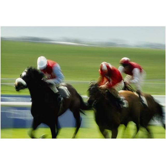 Horse Racing Ireland - Jockeys Racing Their Horses Poster Print by The Irish Image Collection, 18 x 12