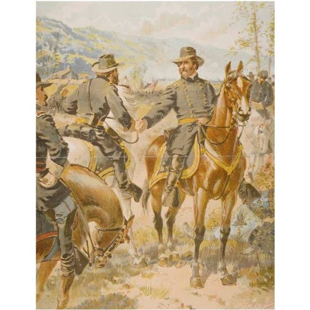 General George H. Thomas At The Battle of Chickamauga September 20 1863. Artist H.A. Ogden Poster Print, Large - 24 x 32