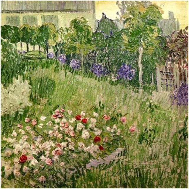 Daubignys Garden 1890 Poster Print by Vincent Van Gogh - 14 x 14 in.
