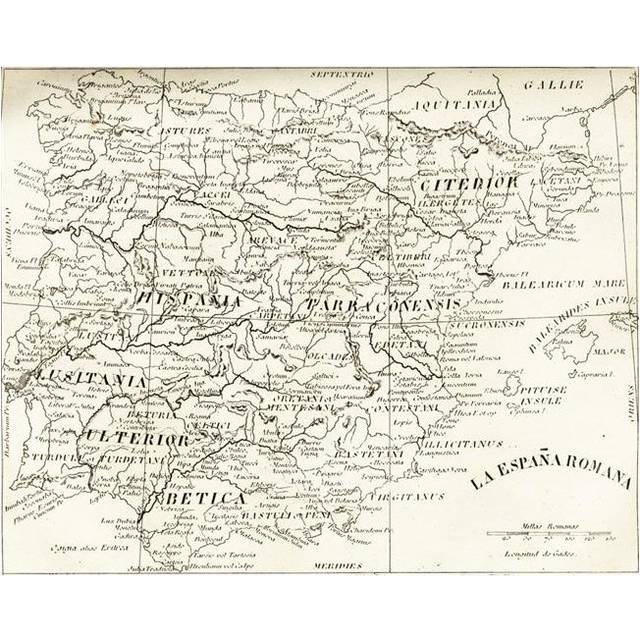 Map of Roman Spain C.413 Poster Print, 17 x 13