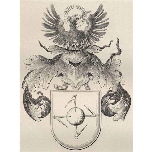 Arms of the Masons German From An Old Drawing A. D. 1515 From the Book the Poster Print, 24 x 32