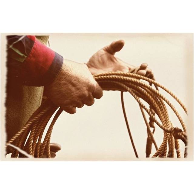 Cowboy Holding Lasso Poster Print by Carson Ganci, 34 x 22 - Large