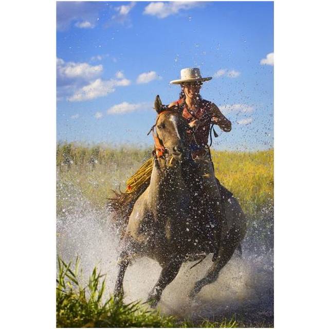 Woman Riding A Horse Poster Print by Richard Wear, 22 x 34 - Large