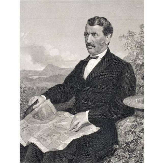 David Livingstone 1813 to 1873 Scottish Medical Missionary & Explorer In Poster Print, 24 x 32